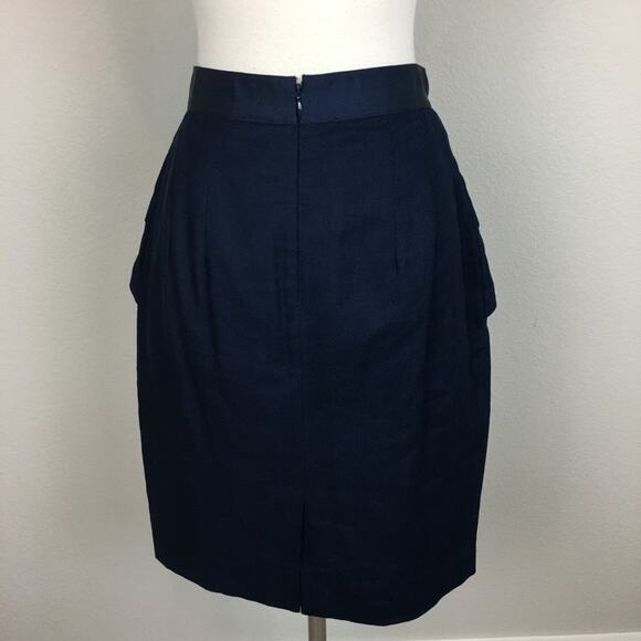 Girls from Savoy NWT Navy Peplum Pencil Skirt 6 - Picture 4 of 7